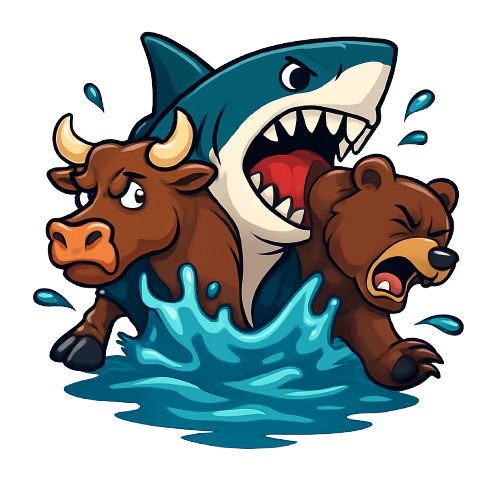 Shark, Bull, and Bear in Water
